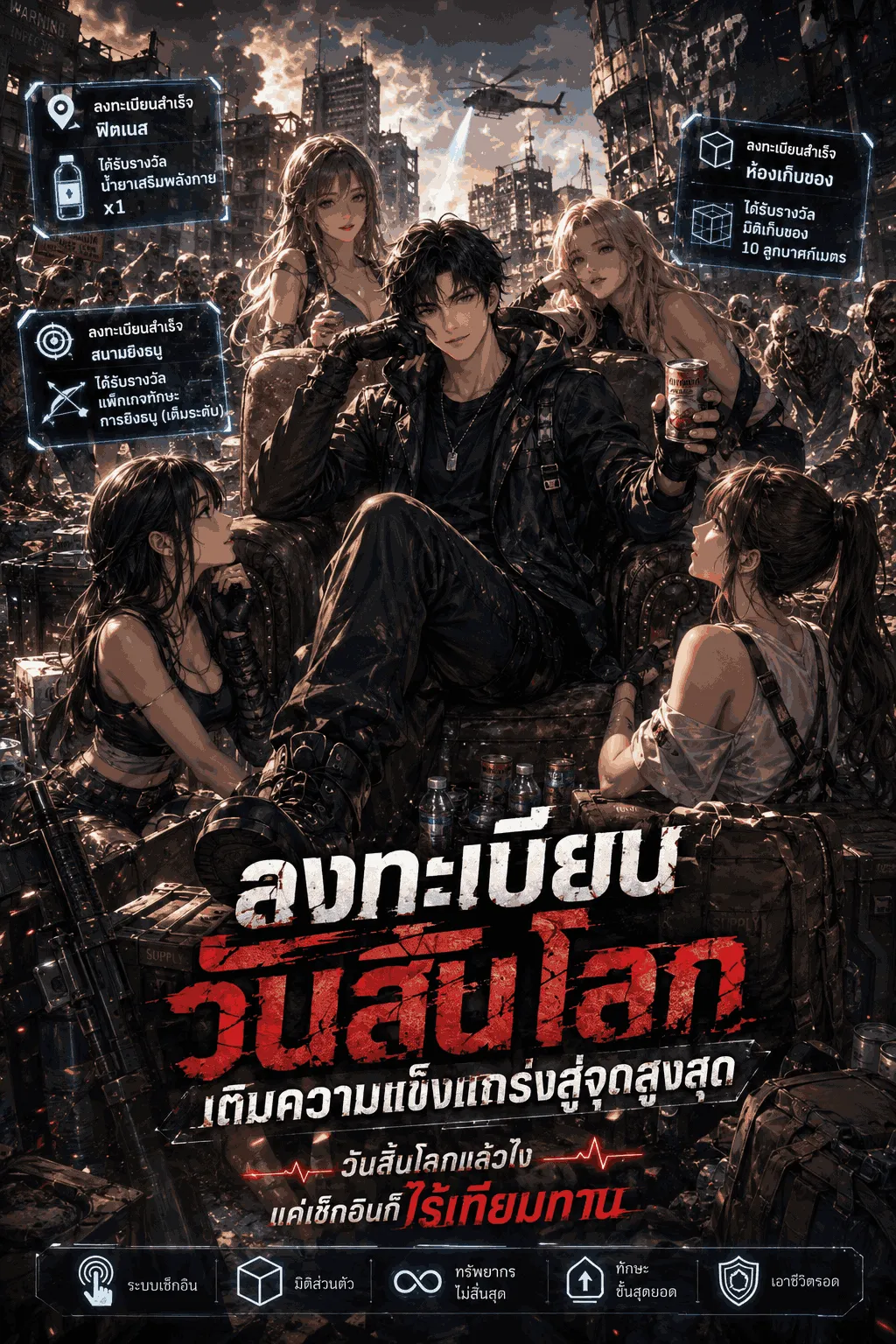 ปก วันสิ้นโลกแล้วไง แค่เช็กอินก็ไร้เทียมทาน