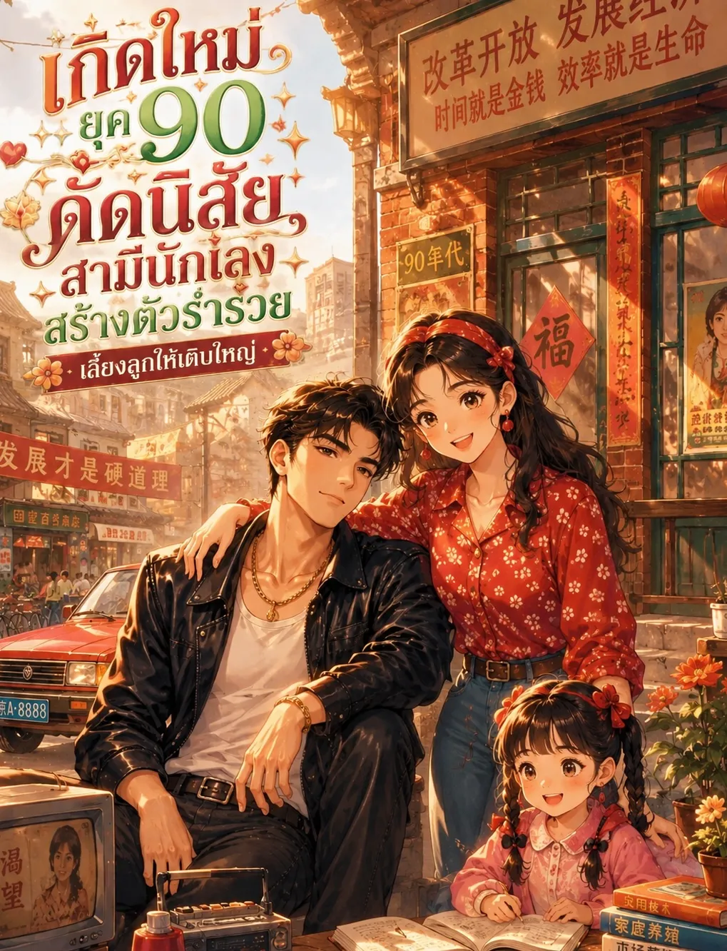 ปก เกิดใหม่ยุค90 ดัดนิสัยสามีนักเลง สร้างตัวร่ํารวย เลี้ยงลูกให้เติบโต
