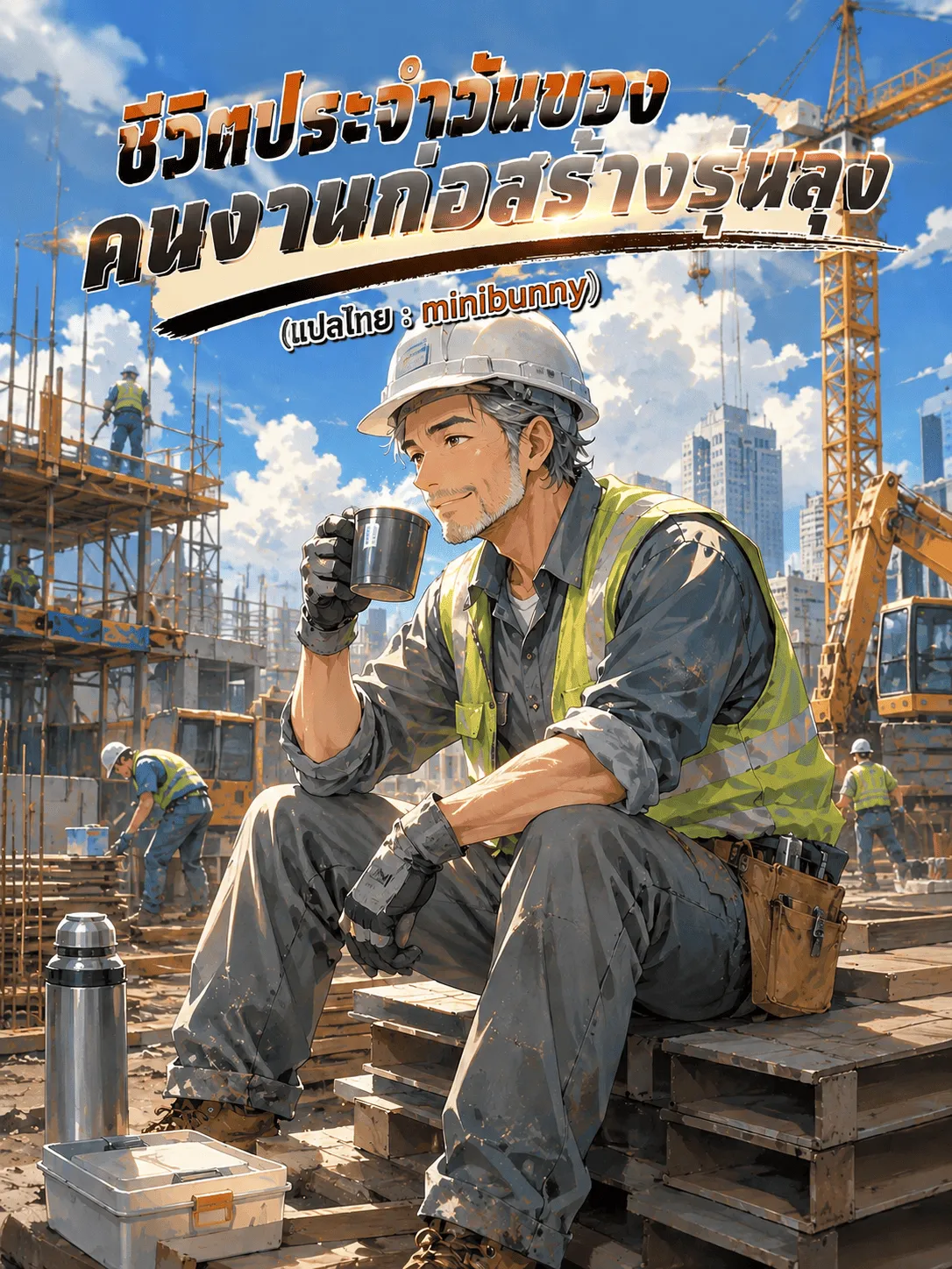 ปก ชีวิตประจําวันของคนงานก่อสร้างรุ่นลุง