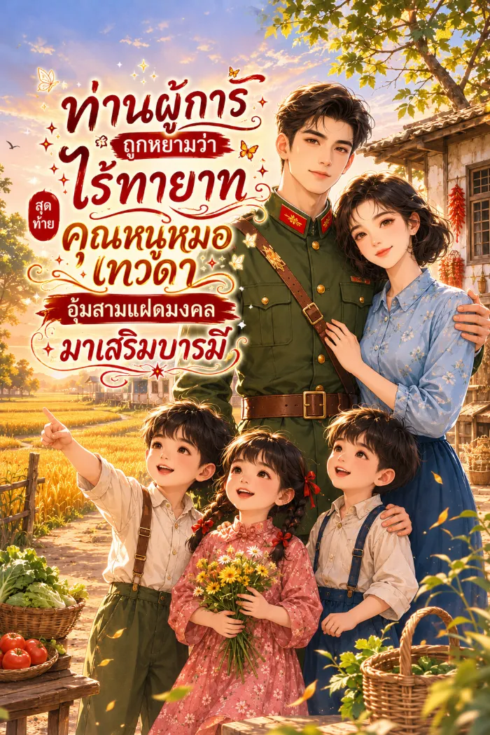 ปก (จบแล้ว) ท่านผู้การถูกหยามว่าไร้ทายาท สุดท้ายคุณหนูหมอเทวดาอุ้มสามแฝดมงคลมาเสริมบารมี