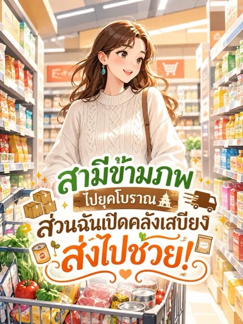 ปก (จบแล้ว) สามีข้ามภพไปยุคโบราณ ส่วนฉันเปิดคลังเสบียงส่งไปช่วย!