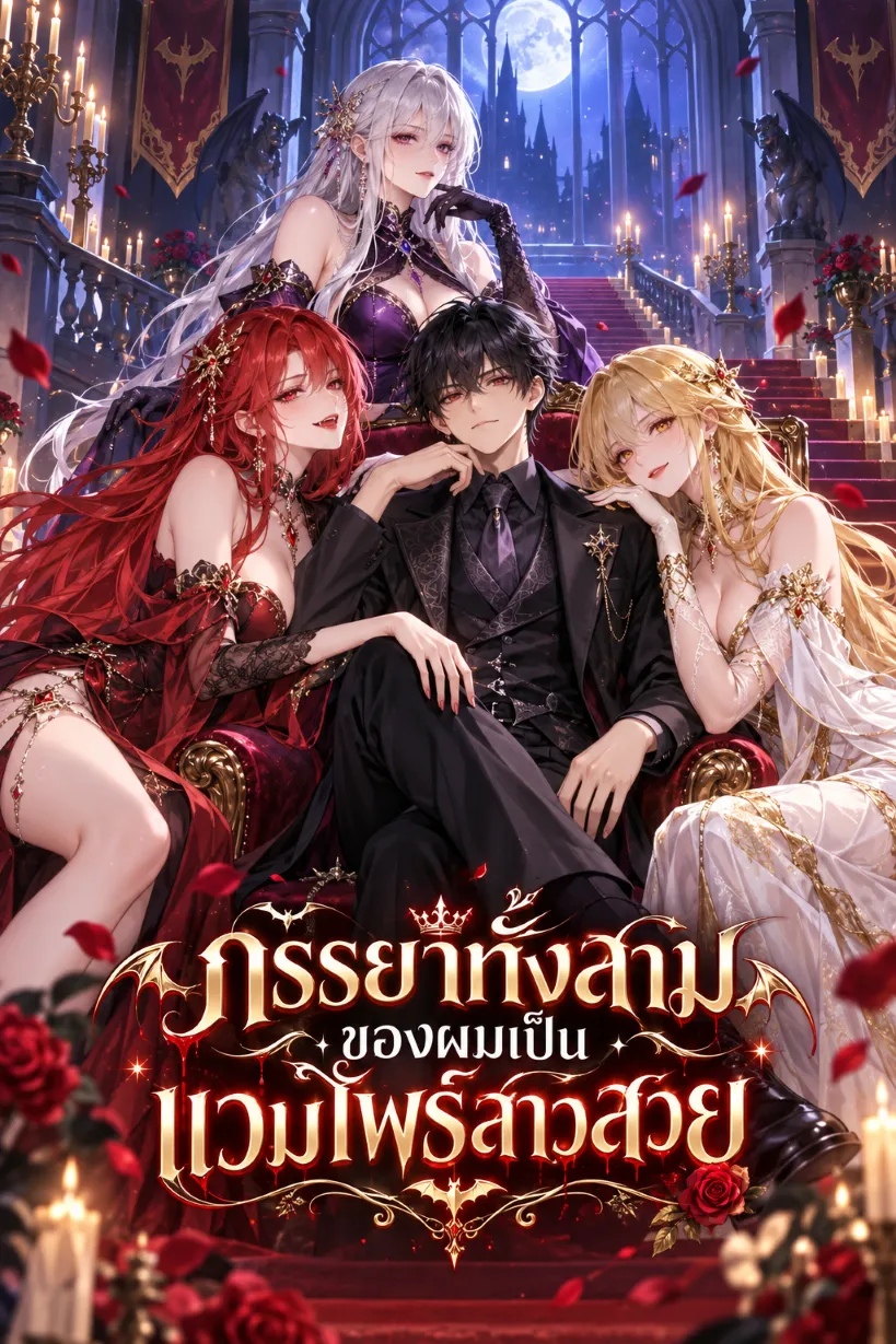 ปก ภรรยาทั้งสามของผมเป็นแวมไพร์สาวสวย