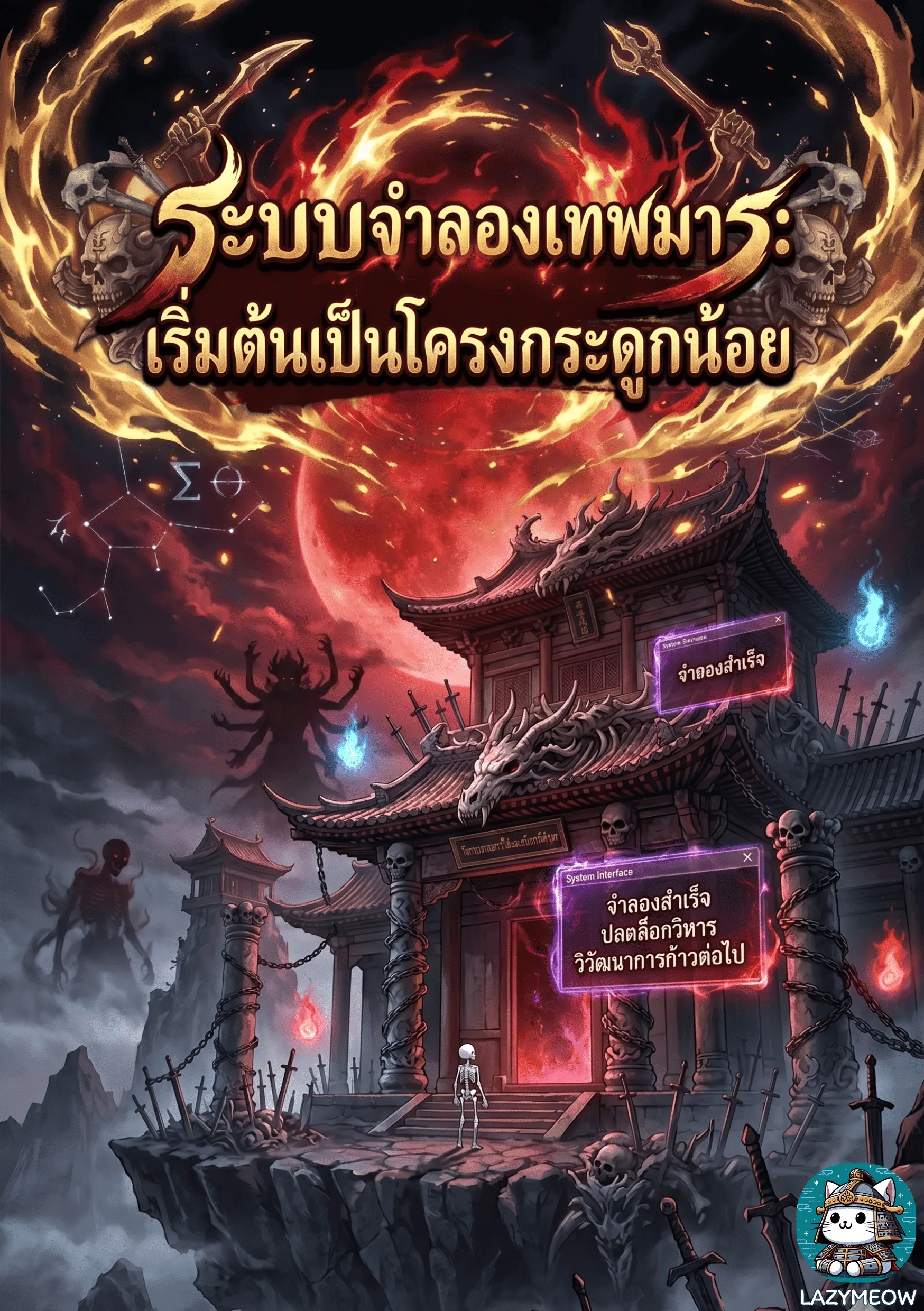 ปก ระบบจําลองเทพมาร: เริ่มต้นเป็นโครงกระดูกน้อย