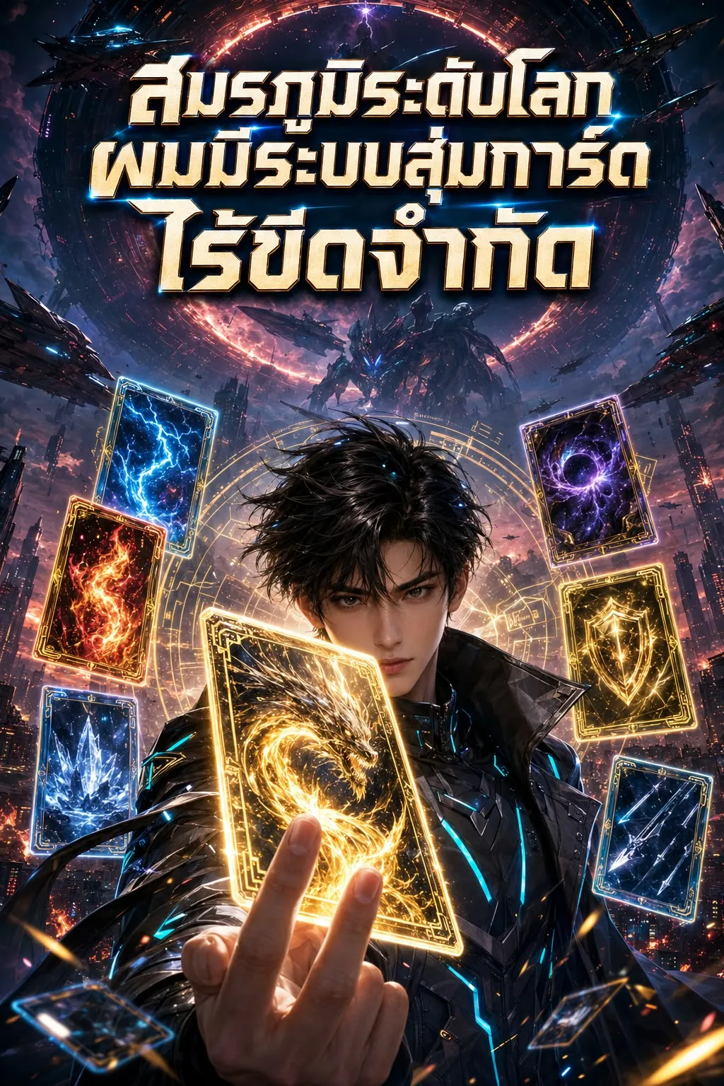 ปก สมรภูมิระดับโลก ผมมีระบบสุ่มการ์ดไร้ขีดจํากัด