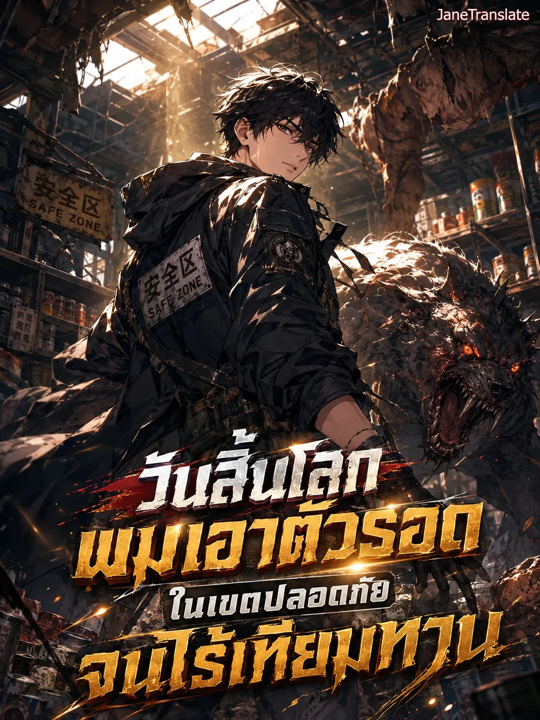 ปก วันสิ้นโลก ผมเอาตัวรอดในเขตปลอดภัยจนไร้เทียมทาน