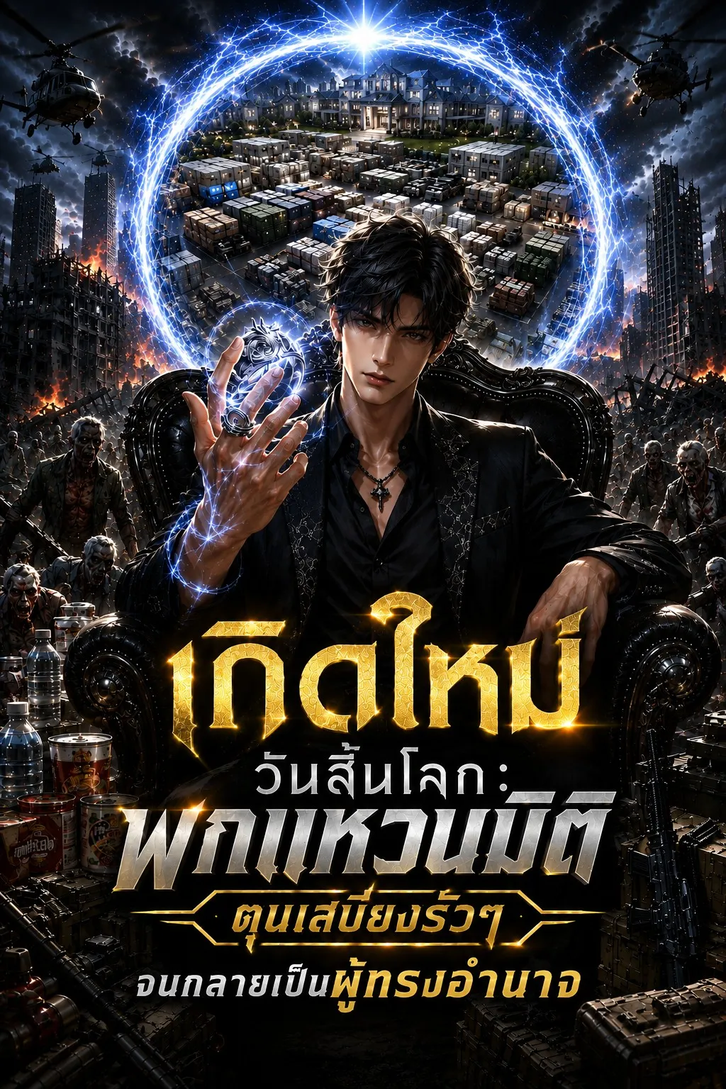 ปก เกิดใหม่วันสิ้นโลก : พกแหวนมิติตุนเสบียงรัว ๆ จนกลายเป็นผู้ทรงอํานาจ