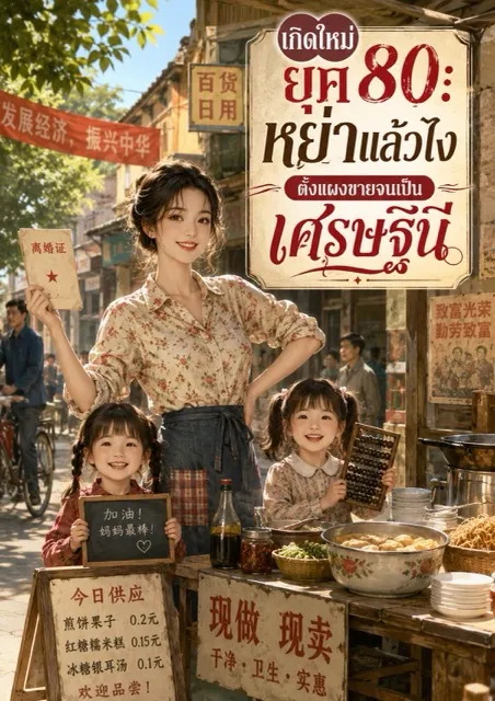 ปก [จบ] [ฟรีทั้งเรื่อง] เกิดใหม่ยุค 80: หย่าแล้วไง ตั้งแผงขายจนเป็นเศรษฐินี
