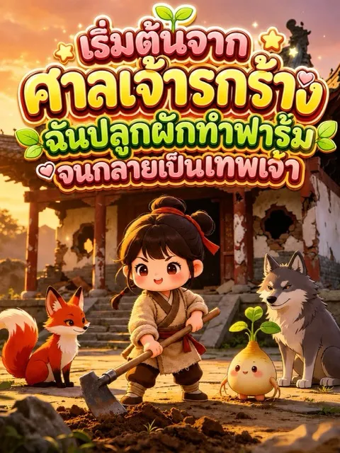 ปก (จบแล้ว) เริ่มต้นจากศาลเจ้ารกร้าง ฉันปลูกผักทําฟาร์มจนกลายเป็นเทพเจ้า