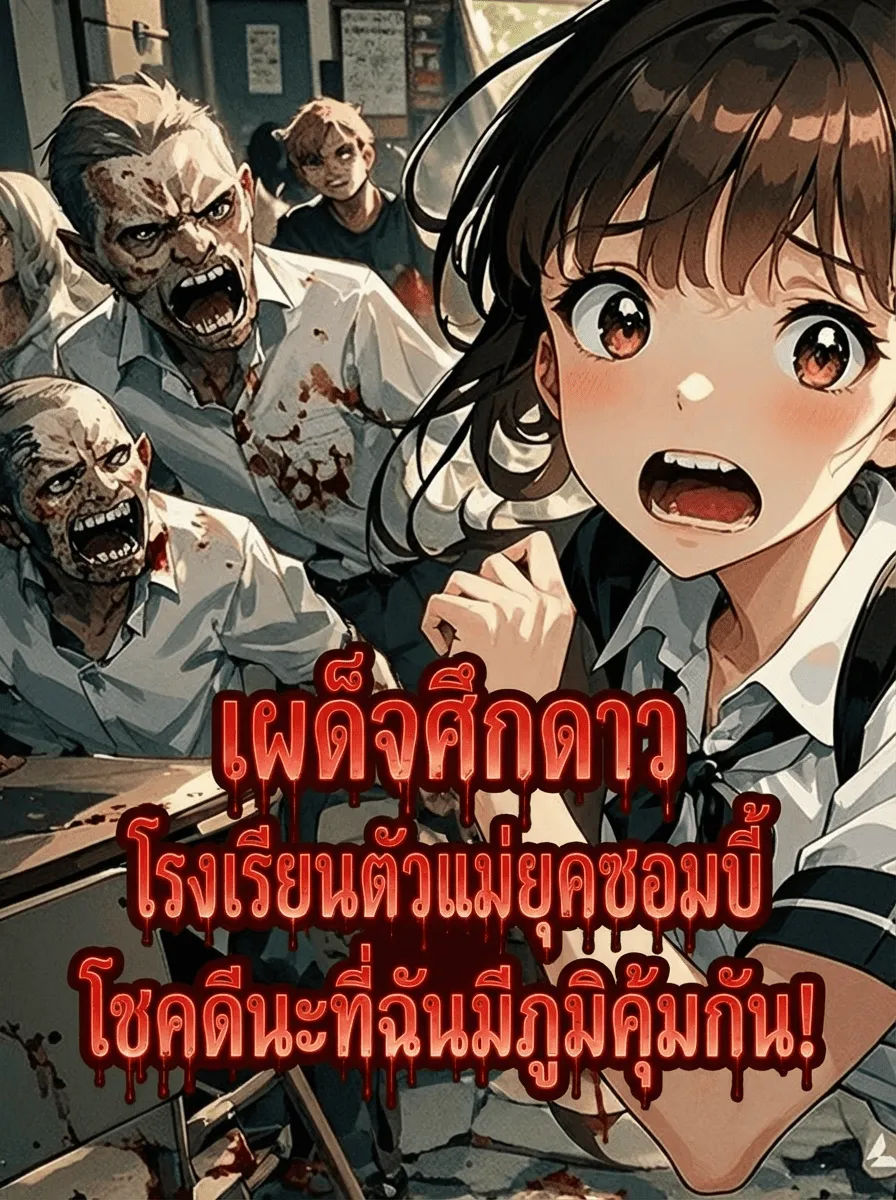 ปก เผด็จศึกดาวโรงเรียนตัวแม่ยุคซอมบี้ โชคดีนะที่ผมมีภูมิคุ้มกัน!