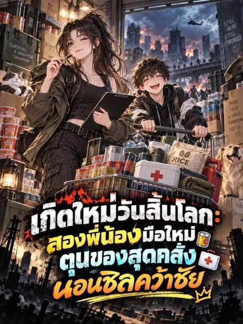 ปก (จบแล้ว) เกิดใหม่วันสิ้นโลก: สองพี่น้องมือใหม่ตุนของสุดคลั่ง นอนชิลคว้าชัย