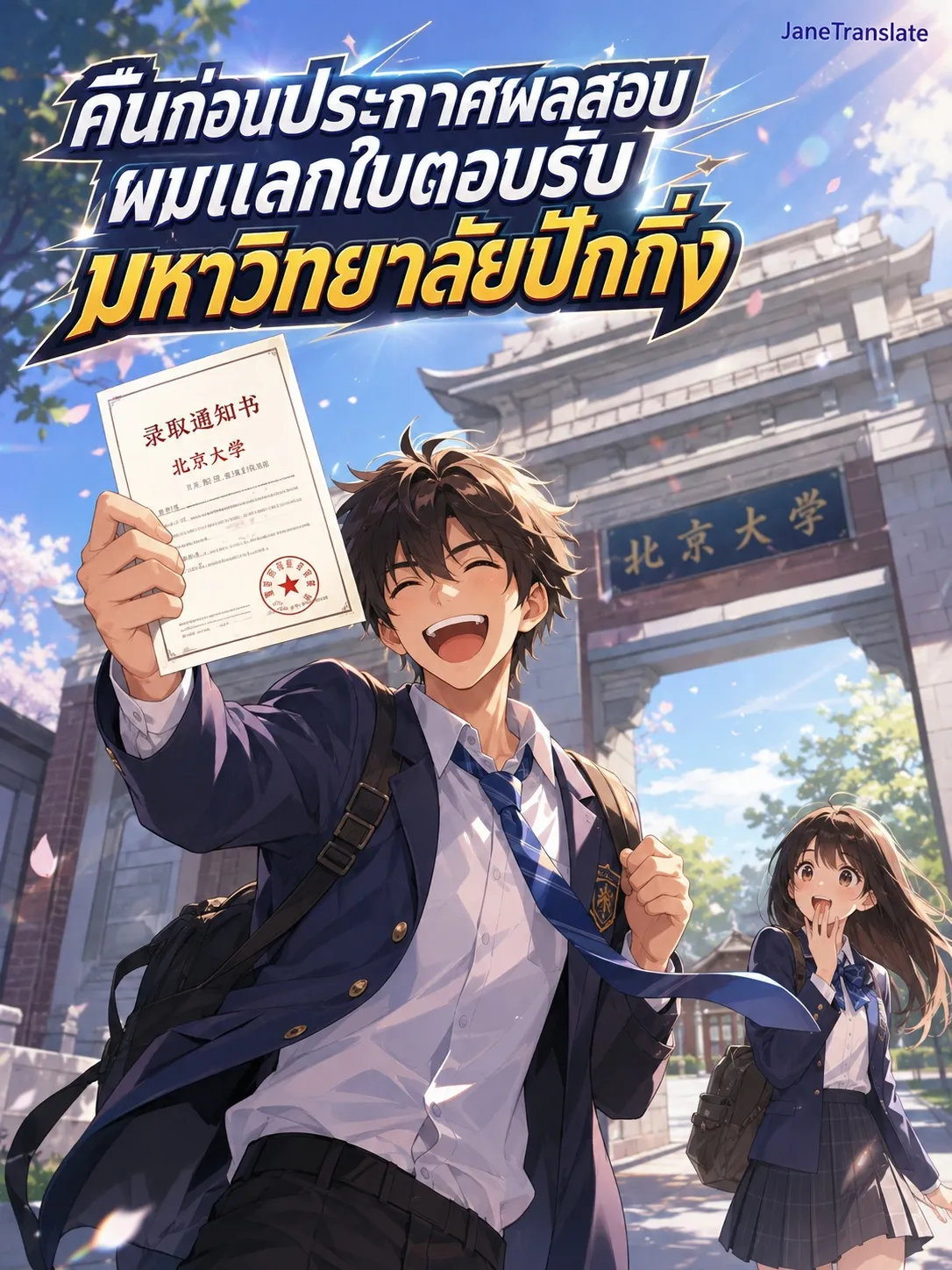 ปก คืนก่อนประกาศผลสอบ ผมแลกใบตอบรับมหาวิทยาลัยปักกิ่ง