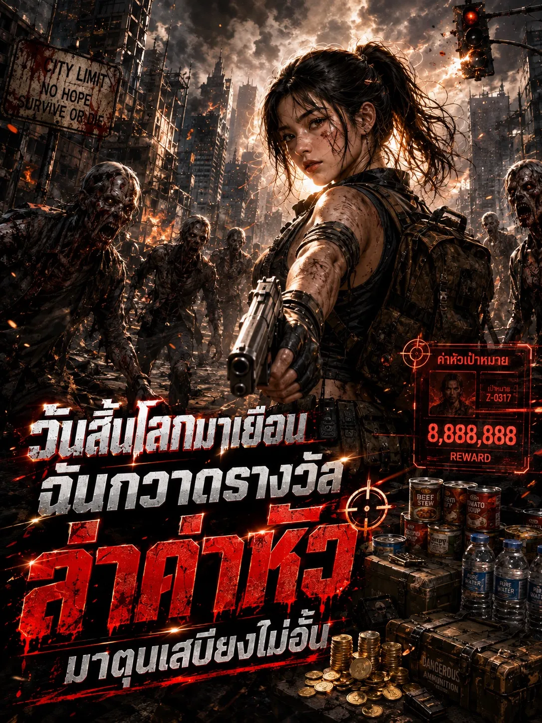 ปก (จบ) (ฟรี 100) วันสิ้นโลกมาเยือน ฉันกวาดรางวัลล่าค่าหัวมาตุนเสบียงไม่อั้น