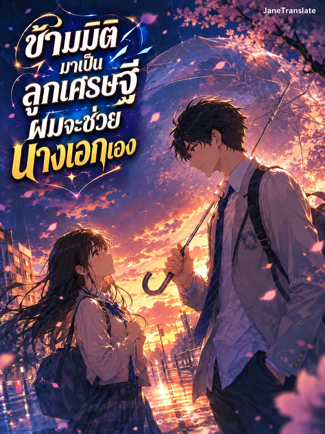 ปก ข้ามมิติมาเป็นลูกเศรษฐี ผมจะช่วยนางเอกเอง