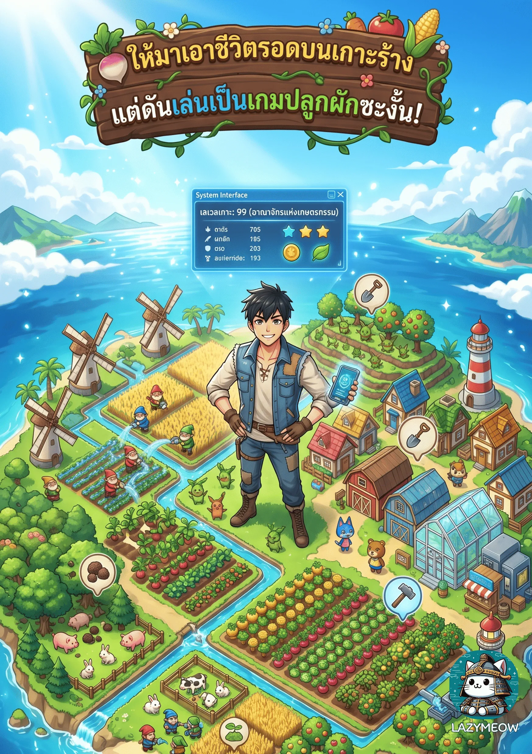 ปก ให้มาเอาชีวิตรอดบนเกาะร้าง แต่ดันเล่นเป็นเกมปลูกผักซะงั้น!