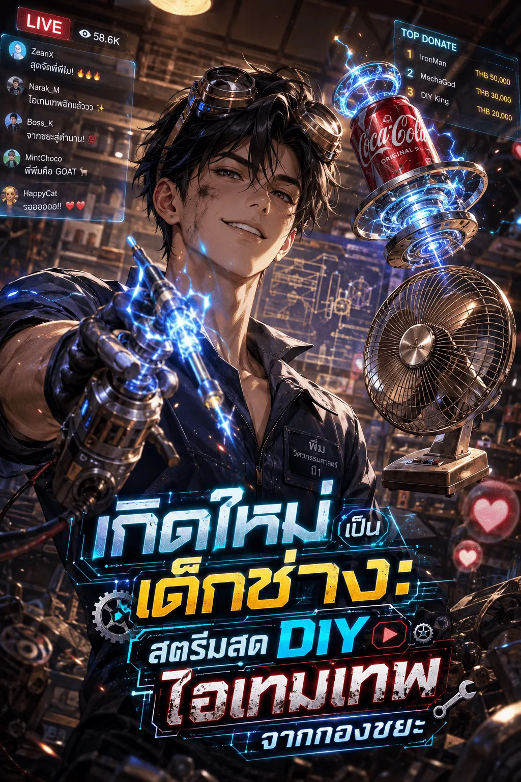 ปก [จบ] เกิดใหม่เป็นเด็กช่าง: สตรีมสด DIY ไอเทมเทพจากกองขยะ