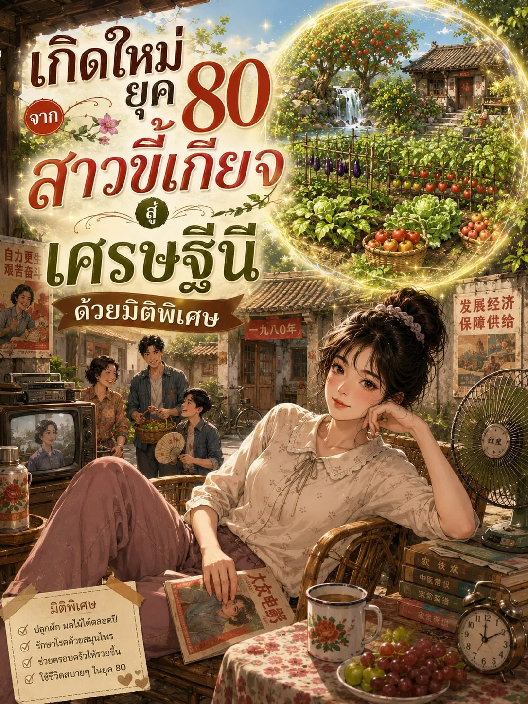 ปก เกิดใหม่ยุค 80 จากสาวขี้เกียจสู่เศรษฐีนีด้วยมิติพิเศษ