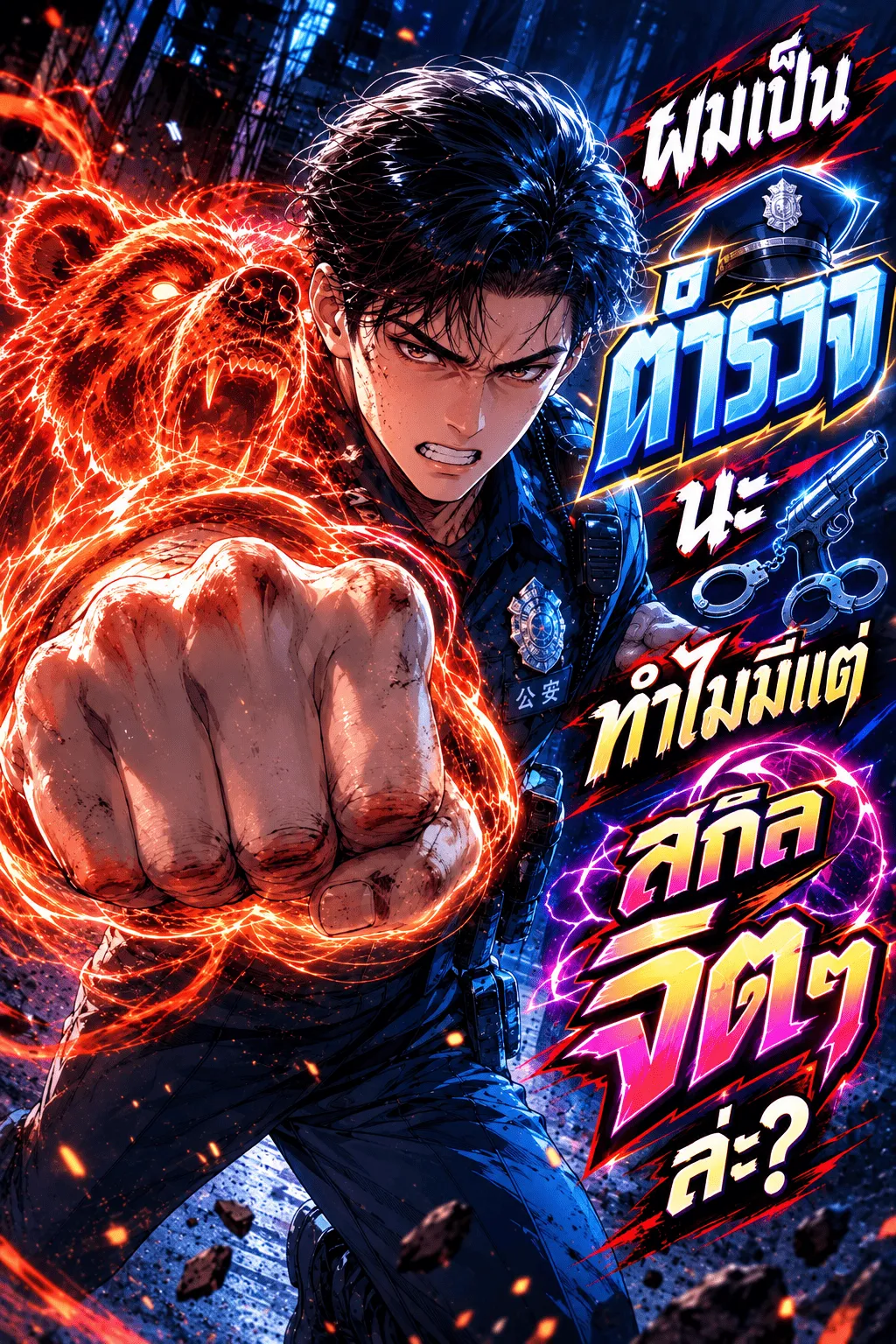 ปก ผมเป็นตํารวจนะ ทําไมมีแต่สกิลจิตๆ ล่ะ?