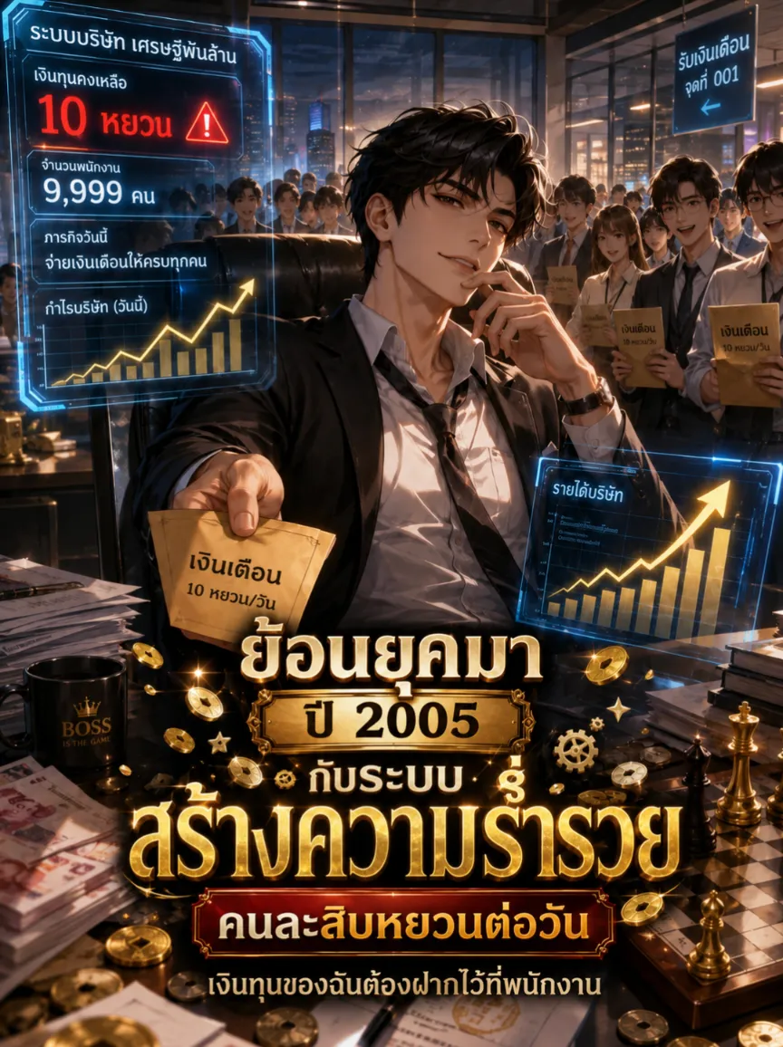 ปก ย้อนยุคมาปี 2005 กับระบบสร้างความร่ํารวย: คนละสิบหยวนต่อวัน เงินทุนของฉันต้องฝากไว้ที่พนักงาน