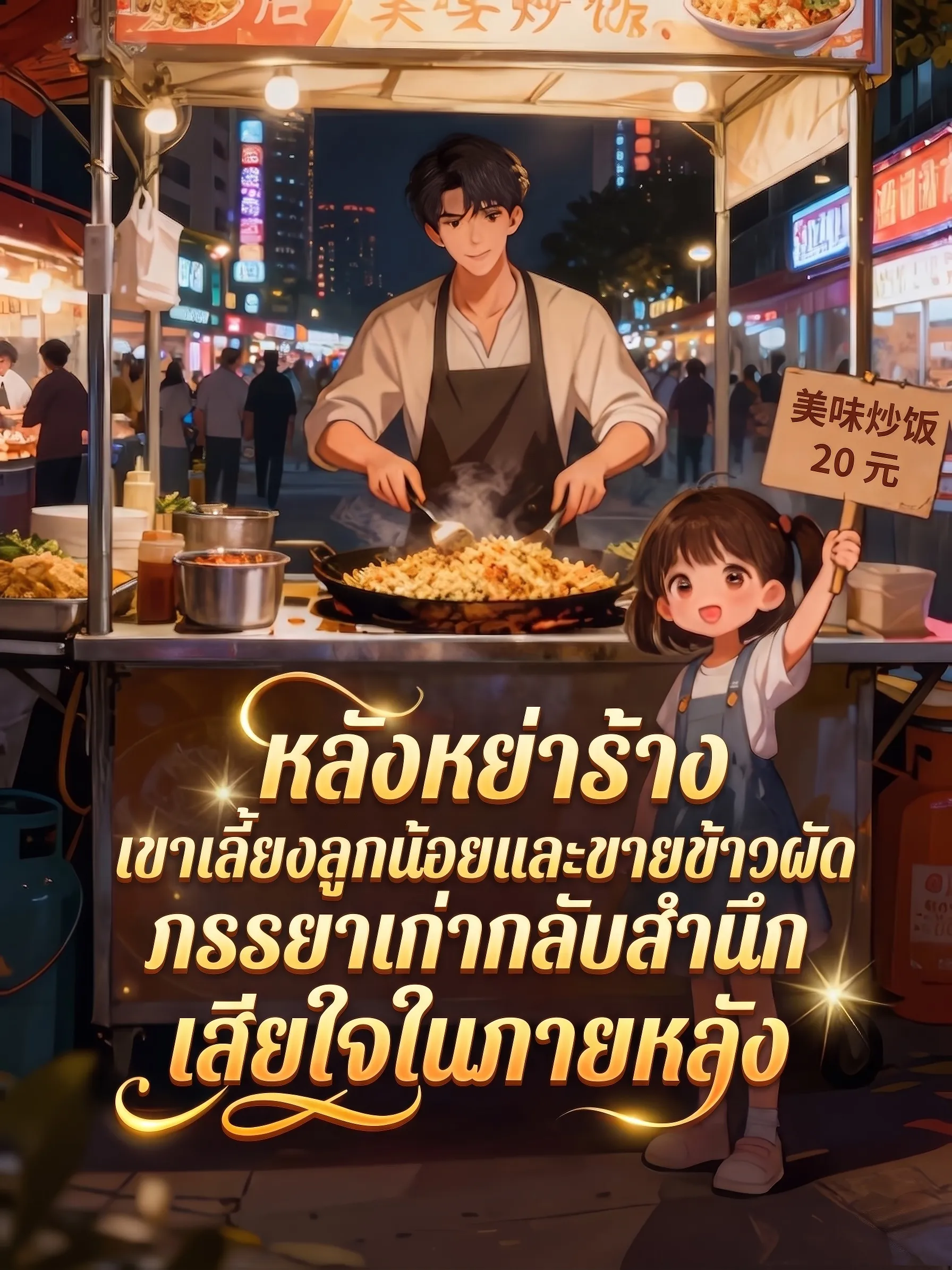 ปก หลังหย่าร้าง เขาเลี้ยงลูกน้อยและขายข้าวผัด ภรรยาเก่ากลับสํานึกเสียใจในภายหลัง