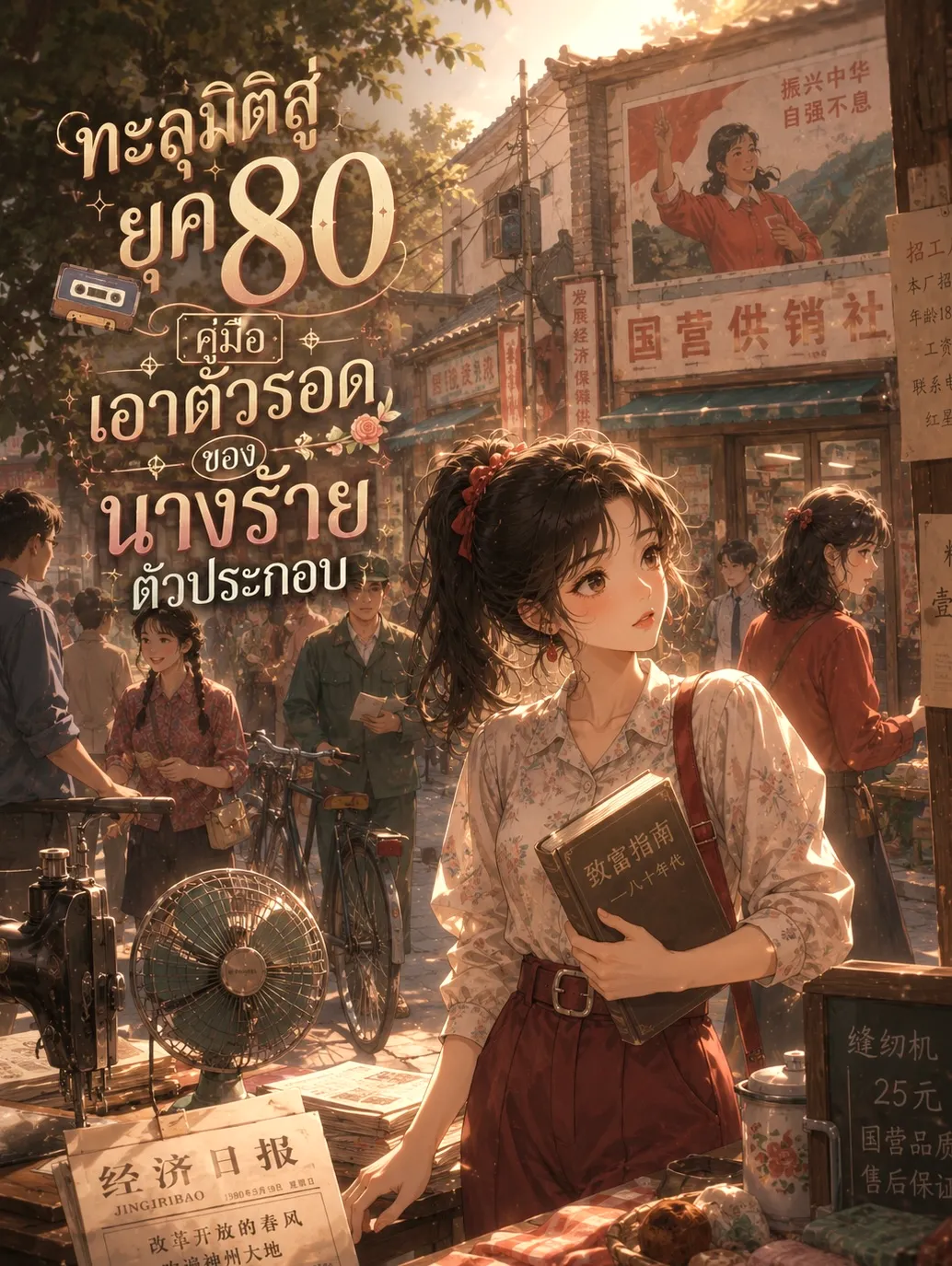 ปก [จบแล้ว] ทะลุมิติสู่ยุค80:คู่มือเอาตัวรอดของนางร้ายตัวประกอบ