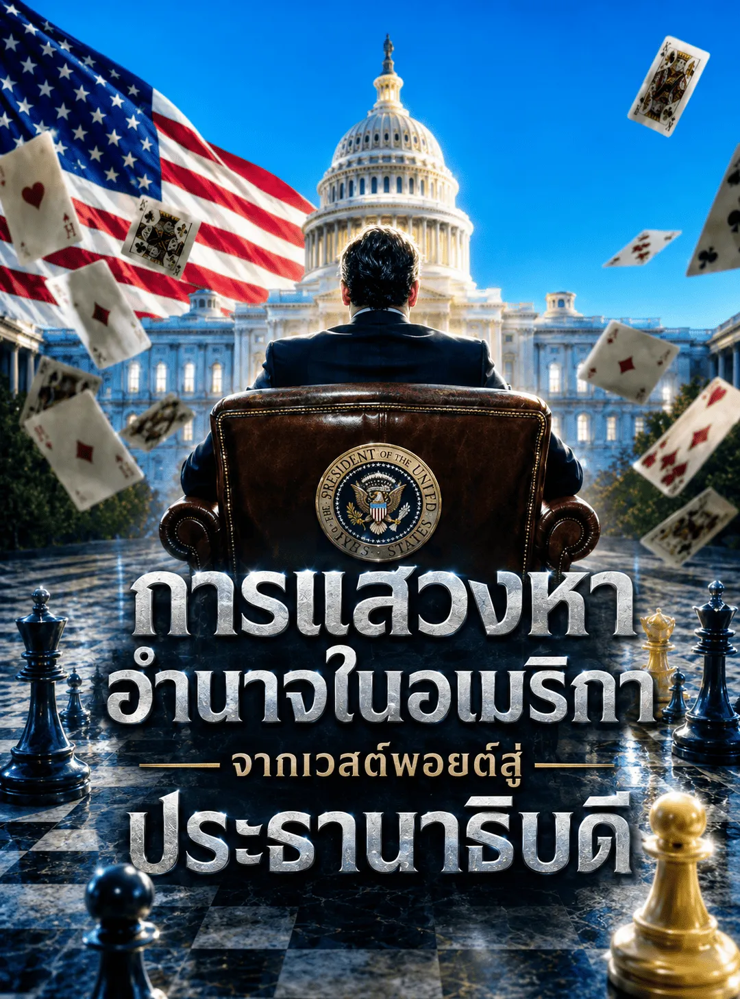 ปก การแสวงหาอํานาจในอเมริกา จากเวสต์พอยต์สู่ประธานาธิบดี