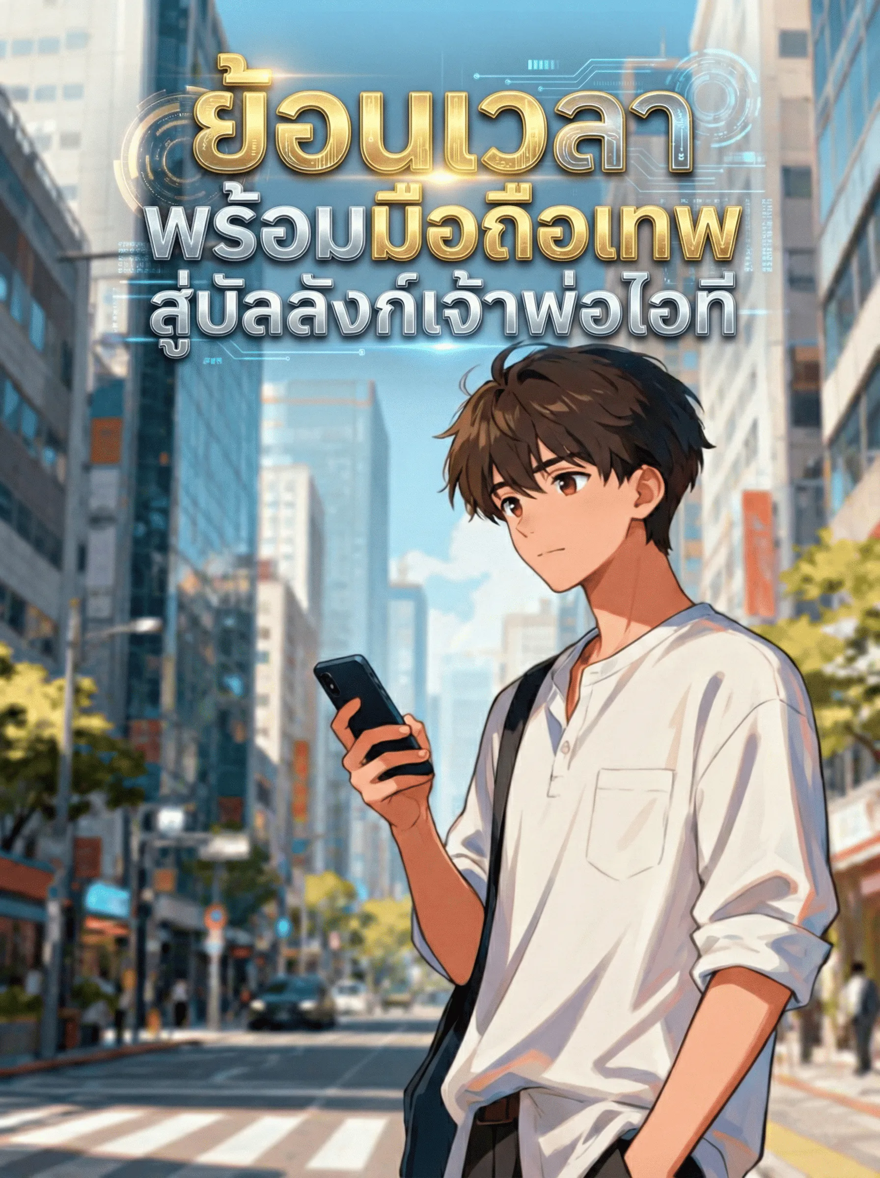 ปก ย้อนเวลาพร้อมมือถือเทพ สู่บัลลังก์เจ้าพ่อไอที