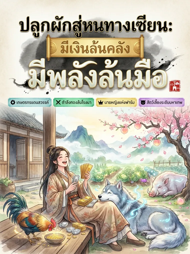 ปก ปลูกผักสู่หนทางเซียน: มีเงินล้นคลัง มีพลังล้นมือ