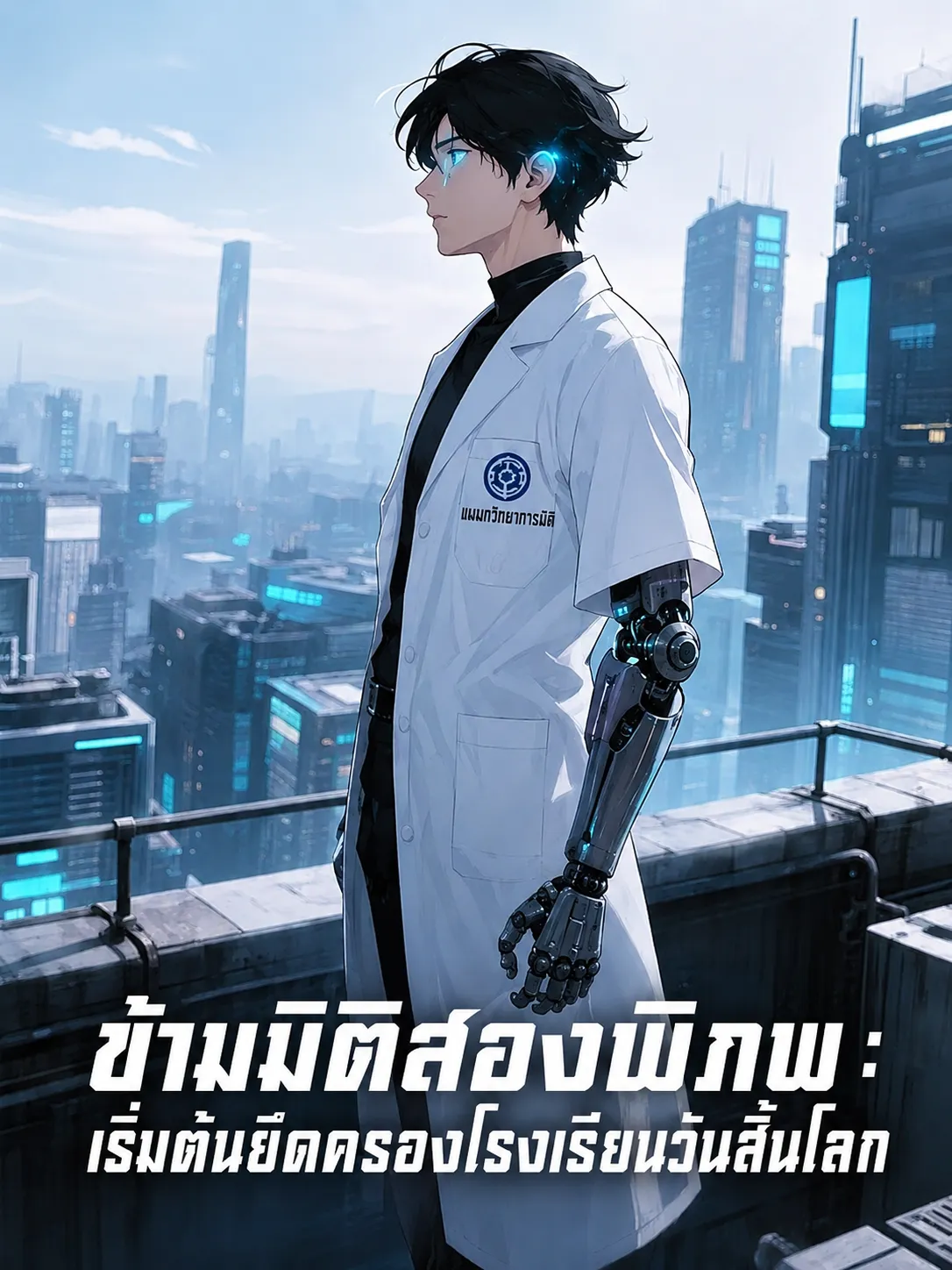 ปก ข้ามมิติสองพิภพ : เริ่มต้นยึดครองโรงเรียนวันสิ้นโลก