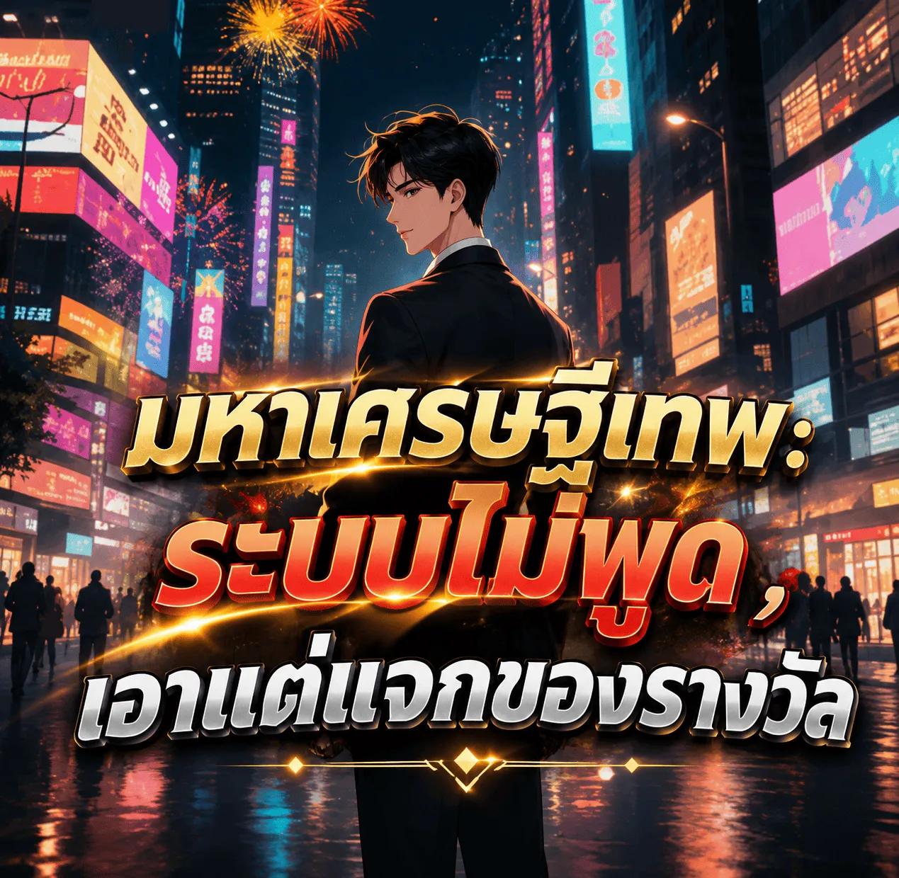 ปก มหาเศรษฐีเทพ: ระบบไม่พูด เอาแต่แจกของรางวัล