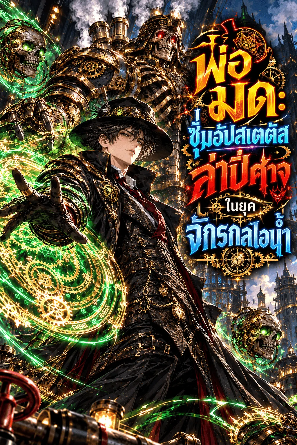 ปก พ่อมด: ซุ่มอัปสเตตัสล่าปีศาจในยุคจักรกลไอน้ํา