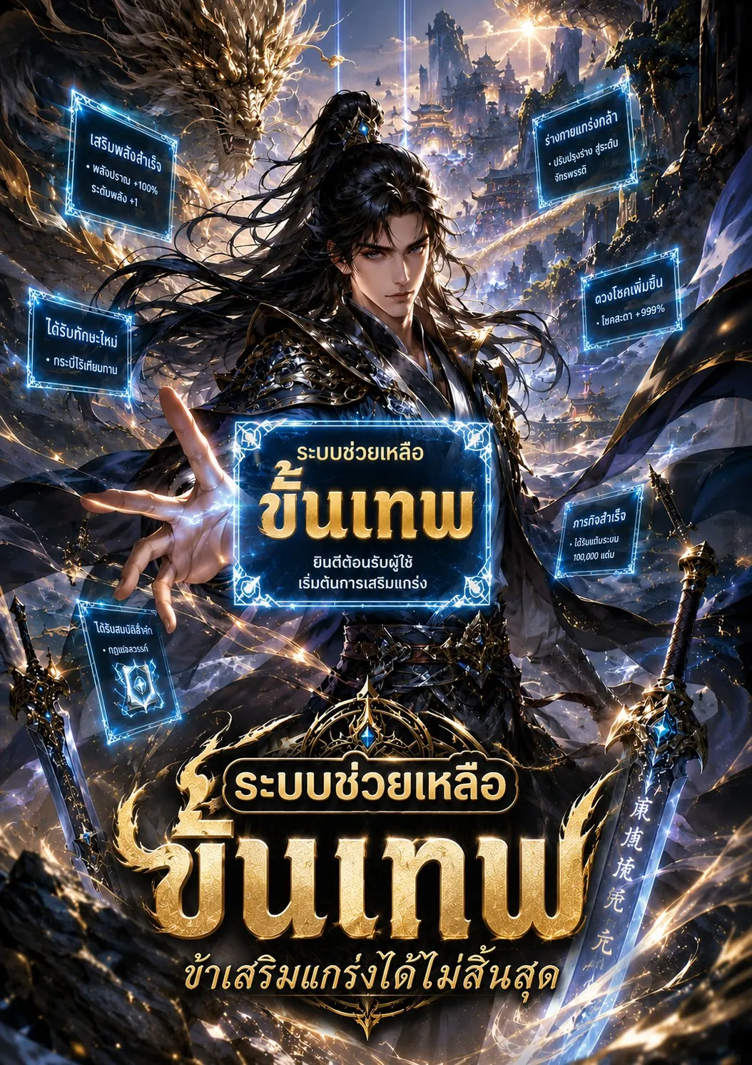 ปก ระบบช่วยเหลือขั้นเทพ : ข้าเสริมแกร่งได้ไม่สิ้นสุด